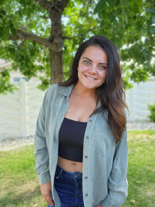 Square neck cropped tank