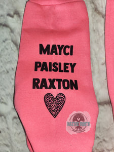 Mama with custom names on sleeve