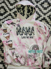 Load image into Gallery viewer, Mama Cow Hide Hoody with custom names

