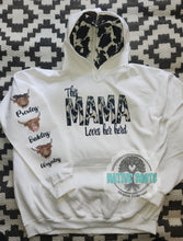 Load image into Gallery viewer, Mama Cow Hide Hoody with custom names
